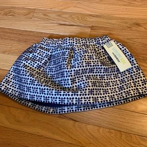 Toddler size 2T holiday skirt silver and navy